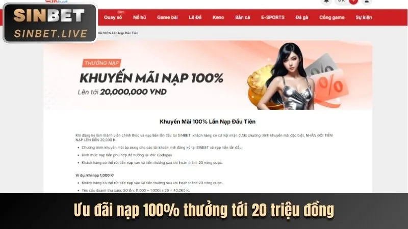 Thưởng nạp lại hàng ngày tại 6fff